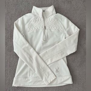 White Spyder women's quarter zip pullover jacket